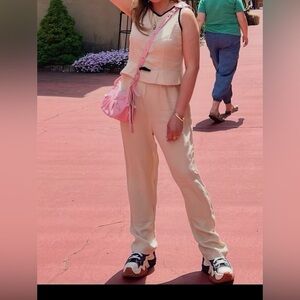 POSITIVE ATTITUDE 2pc Sleeveless Top & Straight Leg Trouser